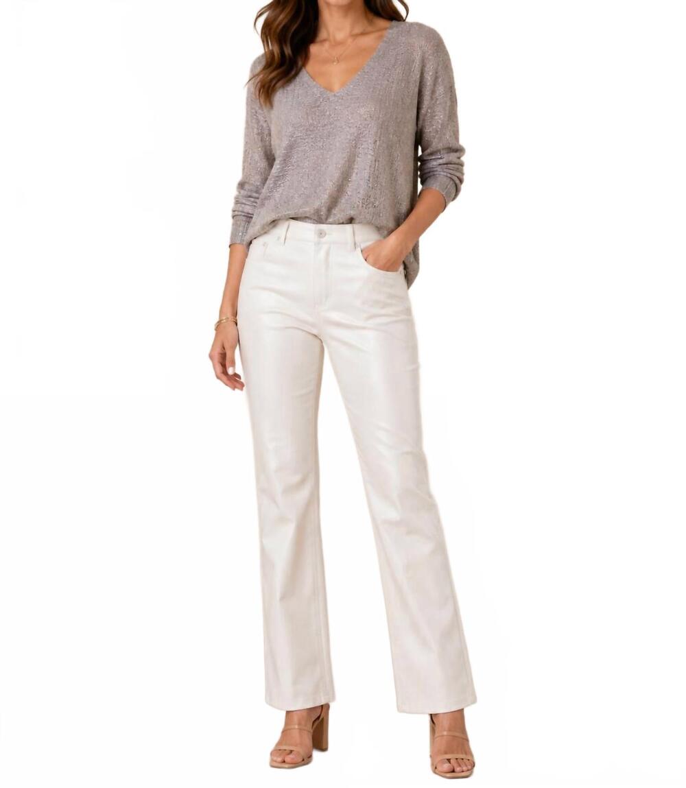 NEW INSIGHT pleather pant in coconut